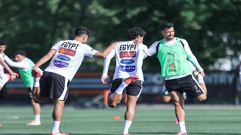 مران منتخب مصر الأول في أمريكا: تدريبات بدنية وفنية استعداداً لكأس العالم